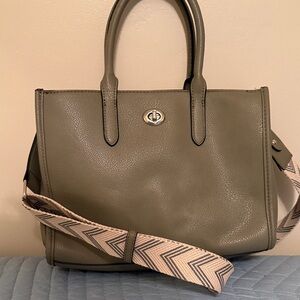 Olive Green Leather Handbag